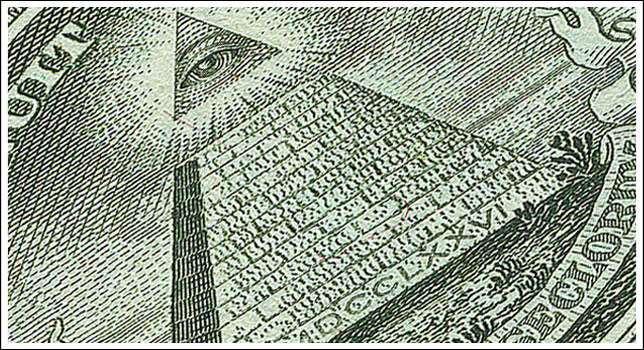 The All-Seeing Eye as seen on the United States one dollar note.