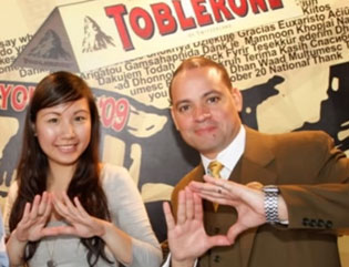 Sign for Toblerone's triangular shape or shout out to Illuminati?