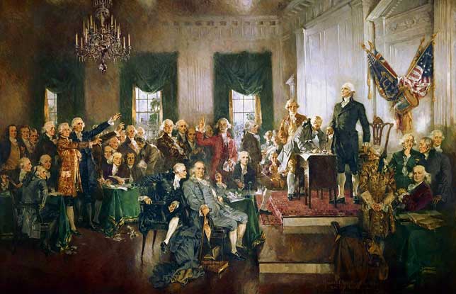 Signing of the Constitution of the United States, by Howard Chandler Christy