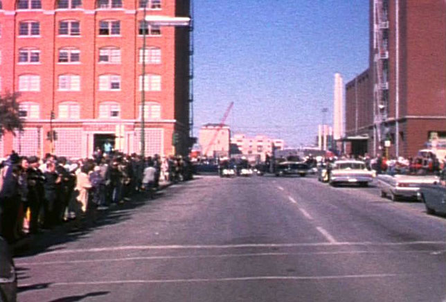 Frame from Hughes Film showing an empty sniper’s nest